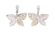 This set of earrings with SWAROVSKI crystal are about 0.6 inches wide and 0.75 inches high.