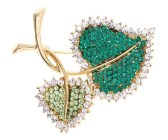 This SWAROVSKI CRYSTAL brooch measures approximately 1.5 inch wide and 1.3 inch high. 