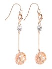 This set of earrings with SWAROVSKI crystal are about 2.5 inches by 0.5 inches.