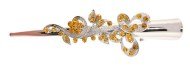 This fabulous clamp is adorned with crystals. It measures approximately 5.0 inches long. H13