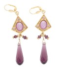 This set of crystal earrings are about 3.25 inches high.