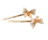 This set SWAROVSKI CRYSTAL pins in butterfly shape measure approximately 2.25 inches long. 