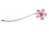 This metal hair stick decorated with a SWAROVSKI CRYSTAL measures approximately 4.75 inches long totally. The ornamentation on the top is 1.25 inch by 1.25 inch. B2