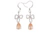 This set of earrings with fish hooks are about 1.75 inches high.