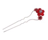 This SWAROVSKI crystal hair fork measures approximately 4.5 inches long. The top is about 1.25 in by 1 in. B5