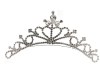 bridal (wedding) Tiara Comb with Swarovski Crystals measures about 4.75 inches long by 2.0 inches high. The comb with 17 teeth is about 1.25 inches long.