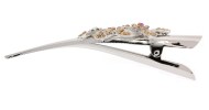 This fabulous clamp is adorned with crystals. It measures approximately 5.0 inches long. H11