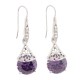 This set of earrings with SWAROVSKI crystal are about 1.75 inches high.
