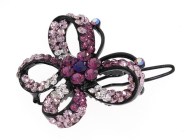 This small Swarovski crystal hair clamp measures 1.75 inches long and 1.25 inches high. O22