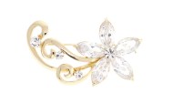 This SWAROVSKI CRYSTAL brooch measures approximately 2.0 inch wide and 1.25 inch high. 
