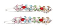 This set of small SWAROVSKI CRYSTAL hair clamps measure 2.25 inches wide and 0.3 inch high. O11