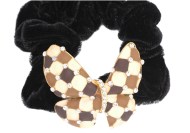 This fabulous ponytail holder is made with velvet. The butterfly is about 2.0 inches by 2.0 inches.