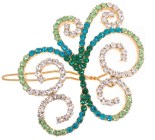 This butterfly hair pins with SWAROVSKI CRYSTAL measures 2.5 inches wide and 2.0 inches high. O24