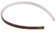 This plastic headband measures approximately 0.3 in thick at center. G1
