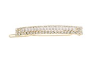 The SWAROVSKI CRYSTAL hair clamp measures 2.5 inches wide and 0.25 inch high. O26