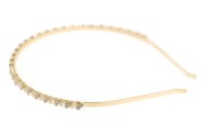 This metal headband is with SWAROVSKI crystals measures approximately 0.25 inches thick at center. G1