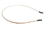 This thin headband is with beads measures approximately 0.1 inches thick at center. G2