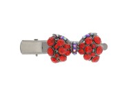 This small metal jaw clamp is adorned with SWAROVSKI crystals and measures approximately 1.75 inches long. H11
