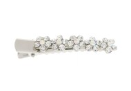 This small metal jaw clamp is adorned with SWAROVSKI crystals and measures approximately 2.0 inches long. H11