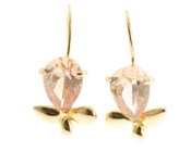 This set of earrings are elegant and about 0.75 inches.