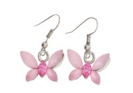 This set of butterfly crystal earrings are about 1.25 inch high.