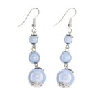 This set of crystal earrings are elegant and about 2.25 inches.