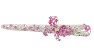 This fabulous clamp with teeth is adorned with crystals. It measures approximately 5.25 inches long. H11