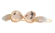 This Swarovski crystal hair clamp measures 2.25 inches wide and 0.6 inches high. O23