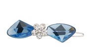 This Swarovski crystal hair clamp measures 2.0 inches wide and 0.5 inches high. O23