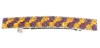 This gorgeous medium size barrette is decorated with rhinestones and about 3.2 inches wide by 0.5 inches high. The clasp on the back is about 2.0 inches long. P1