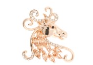 This horse brooch approximately measures 1.25 inch by 1.5 inch. 