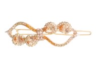 This small SWAROVSKI CRYSTAL hair clamp measures 2.5 inches wide and 0.75 inch high. O23