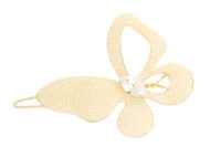 This hair clamp with pearl beads measures 2.0 inches wide and 1.6 inch high. O24