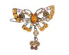This small hair pin in butterfly shape with SWAROVSKI CRYSTAL measures 1.75 inches wide and 1.25 inches high. O22
