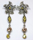 This set of earrings with SWAROVSKI crystal are about 2.75 inches high.