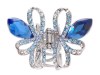 This medium size metal hair claw (jaw clip) with SWAROVSKI CRYSTAL is about 2.25 inches wide and 1.75 inches high. H1