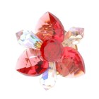 This SWAROVSKI CRYSTAL brooch measures approximately 1.25 inch wide and 1.25 inch high.